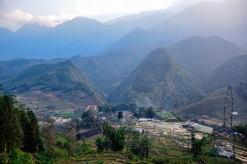 Cat Cat village in the middle of the mountains in Sapa, Lao Cai - Northwest of Vietnam