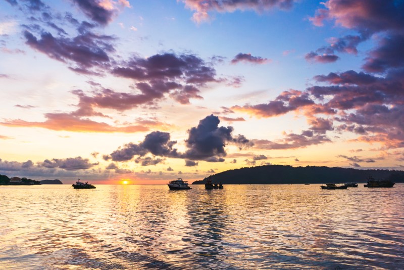 Sunset in Kota Kinabalu, Sabah Borneo.