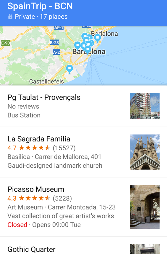 Dream Destination Spain - Google map2