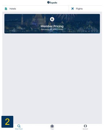วิธีการจองตั๋วเครื่องบินผ่านแอพพลิเคชั่น Expedia วิธีการจองตั๋วเครื่องบินผ่านแอพพลิเคชั่น Expedia
