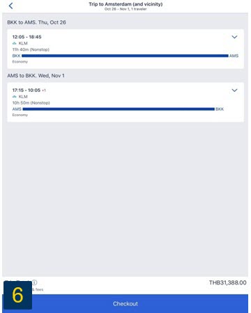 Expedia app flight 6