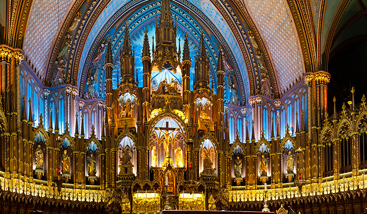 4.Notre-Dame-Basilica-Montreal-ประเทศแคนาดา