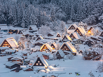 ฤดูหนาว หมู่บ้านชิราคาวาโกะ-Shirakawago-Village-ประเทศญี่ปุ่น-1